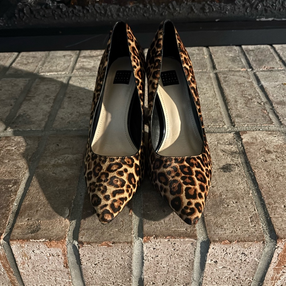 NWT White House Black Market Leopard Print Heels 3’ inches